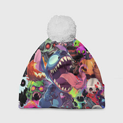 Шапка с помпоном Страшилки, цвет: 3D-белый