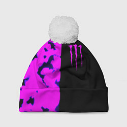 Шапка c помпоном Monster energy neon camo