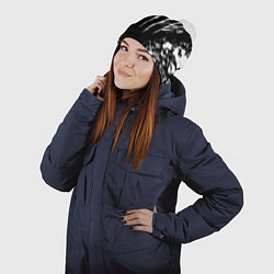 Шапка с помпоном Monster energy white splash, цвет: 3D-белый — фото 2