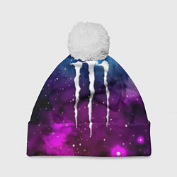 Шапка c помпоном Monster energy neon space