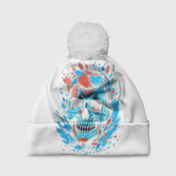 Шапка c помпоном Крутой череп