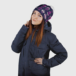 Шапка с помпоном Easter pink, цвет: 3D-белый — фото 2