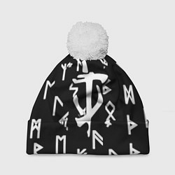 Шапка c помпоном Doom магические символы