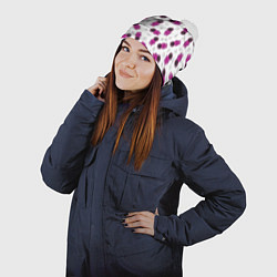 Шапка с помпоном Персонажи корейского сериала игра в кальмара, цвет: 3D-белый — фото 2