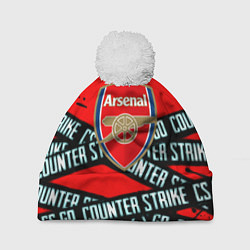 Шапка c помпоном Arsenal x counter strike game