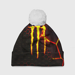 Шапка c помпоном Monster energy броня краски