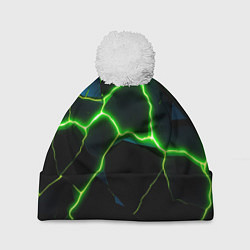 Шапка с помпоном Green split, цвет: 3D-белый