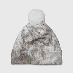 Шапка c помпоном Абстракция - gray limestone