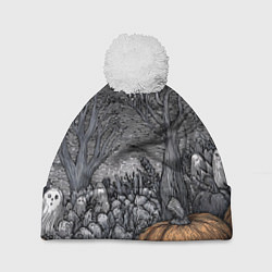 Шапка c помпоном Осенние шалости духов