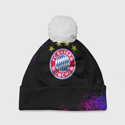 Шапка c помпоном Бавария Мюнхен краски неон градиент