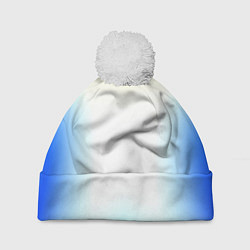 Шапка c помпоном Color yellow blue white