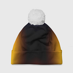 Шапка c помпоном Color black red blue