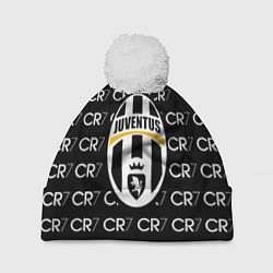 Шапка c помпоном Juventus sport pattern