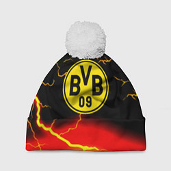 Шапка c помпоном Borussia молнии шторм