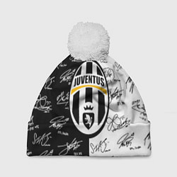 Шапка c помпоном Ювентус автографы