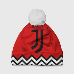 Шапка c помпоном Ювентус полосы спорт