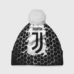 Шапка c помпоном Juventus соты текстура краски