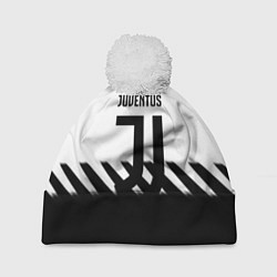 Шапка c помпоном Ювентус полосы геометрия линии