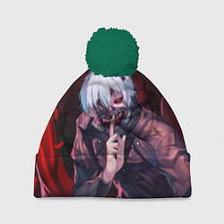 Шапка с помпоном Токийский Гуль, цвет: 3D-зеленый