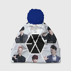 Шапка с помпоном EXO Boys, цвет: 3D-тёмно-синий