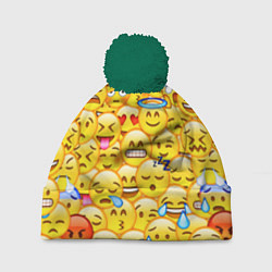 Шапка с помпоном Emoji, цвет: 3D-зеленый