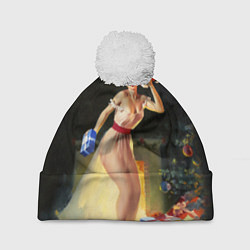 Шапка с помпоном Pin up, цвет: 3D-белый