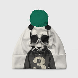 Шапка с помпоном Скелет панды, цвет: 3D-зеленый