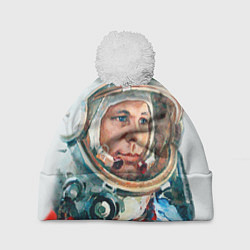 Шапка c помпоном Гагарин в полете