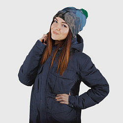 Шапка с помпоном Рио-де-Жанейро, цвет: 3D-зеленый — фото 2