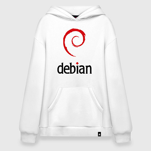 Худи оверсайз Debian / Белый – фото 1
