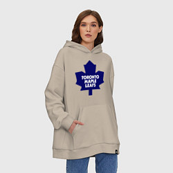 Толстовка-худи оверсайз Toronto Maple Leafs, цвет: миндальный — фото 2