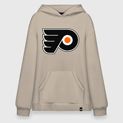 Толстовка-худи оверсайз Philadelphia Flyers, цвет: миндальный