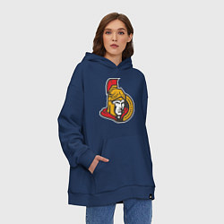 Толстовка-худи оверсайз Ottawa Senators, цвет: тёмно-синий — фото 2