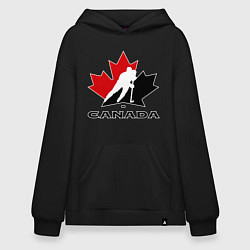 Толстовка-худи оверсайз Canada, цвет: черный
