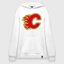 Толстовка-худи оверсайз Calgary Flames, цвет: белый