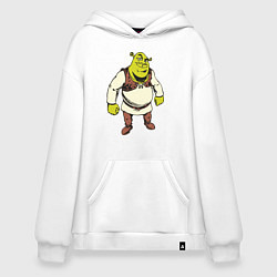Толстовка-худи оверсайз Shrek 3, цвет: белый