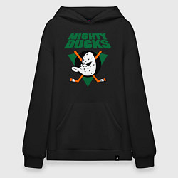Толстовка-худи оверсайз Anaheim Mighty Ducks, цвет: черный