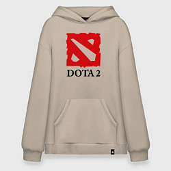 Толстовка-худи оверсайз Dota 2: Logo, цвет: миндальный