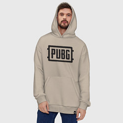 Толстовка-худи оверсайз PUBG, цвет: миндальный — фото 2