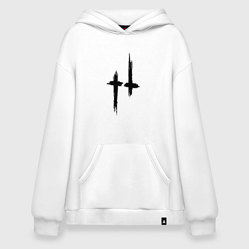 Худи оверсайз Hunt: Showdown Black Logo / Белый – фото 1