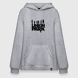 Толстовка-худи оверсайз Linkin Park, цвет: меланж