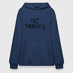 Толстовка-худи оверсайз Get sherlock, цвет: тёмно-синий