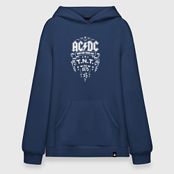 Толстовка-худи оверсайз AC/DC: Run For Your Life, цвет: тёмно-синий