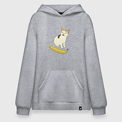 Худи оверсайз Cat no banana meme