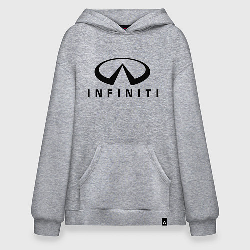 Худи оверсайз Infiniti logo / Меланж – фото 1