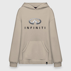 Толстовка-худи оверсайз Logo Infiniti, цвет: миндальный