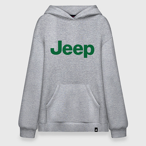 Худи оверсайз Logo Jeep / Меланж – фото 1