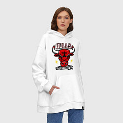 Толстовка-худи оверсайз Chicago Bulls est. 1966, цвет: белый — фото 2