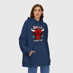 Толстовка-худи оверсайз Chicago Bulls est. 1966, цвет: тёмно-синий — фото 2