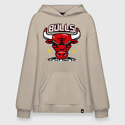 Толстовка-худи оверсайз Chicago Bulls est. 1966, цвет: миндальный